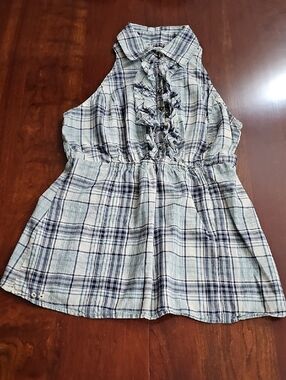 Converse One Star Plaid Shirt - Blue & White